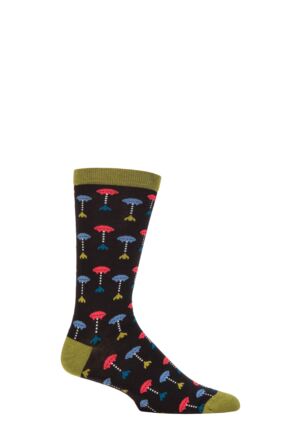 Mens 1 Pair Thought Salas Organic Cotton Rocket Socks