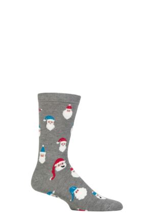 Mens 1 Pair Thought Alfredo Christmas Santa Bamboo Socks