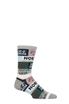 Mens 1 Pair Thought Caleb Christmas Slogan Organic Cotton Socks