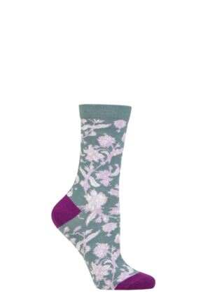 Women's 1 Pair Thought Ellianna Organic Cotton Floral Socks