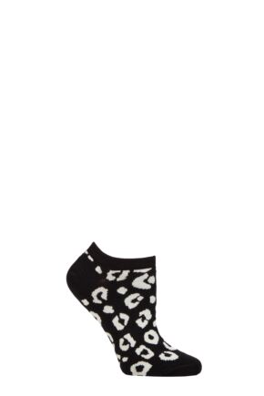 Women's 1 Pair Thought Reese Bamboo Leopard Trainer Socks