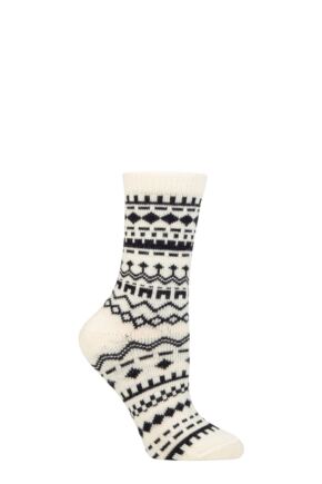 Women's 1 Pair Thought Archa Patterned Wool Socks