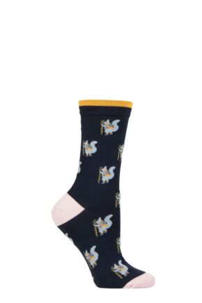 Women's 1 Pair Thought Bamboo and Organic Cotton Animal Socks