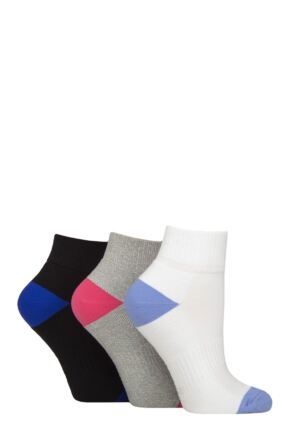 Women's 3 Pair SOCKSHOP Wildfeet Half Cushioned Sports Socks