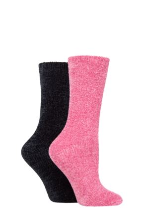 Women's 2 Pair Elle Chenille Boot Socks