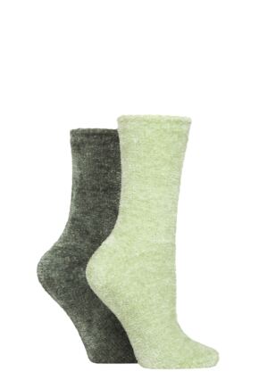 Women's 2 Pair Elle Chenille Leisure Socks