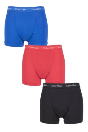 Mens 3 Pack Calvin Klein Cotton Stretch Trunks