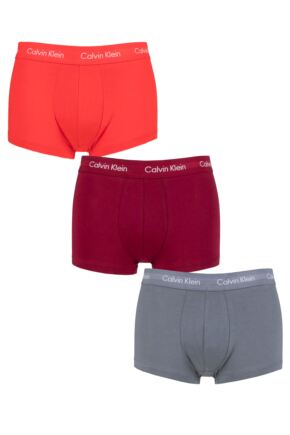 Mens 3 Pair Calvin Klein Low Rise Trunks