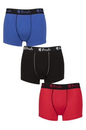 Mens 3 Pack Pringle Combed Cotton Trunks