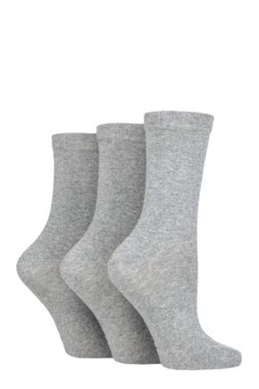 Women's 3 Pair SOCKSHOP TORE 100% Recycled Plain Cotton Socks