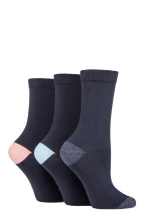 Women's 3 Pair SOCKSHOP TORE 100% Recycled Heel and Toe Cotton Socks