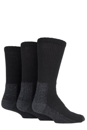 Mens 3 Pair Workforce Safety Boot Socks