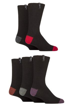 Mens 5 Pair Jeff Banks Recycled Wool Boot Socks