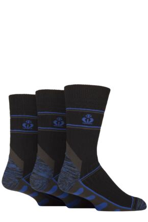 Mens 3 Pair Jeff Banks Recycled Cotton Cushioned Durable Work Socks