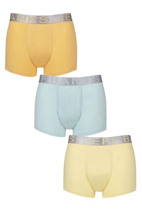 Mens 3 Pack Jeff Banks Cotton Pastel Trunks Pastel Orange L