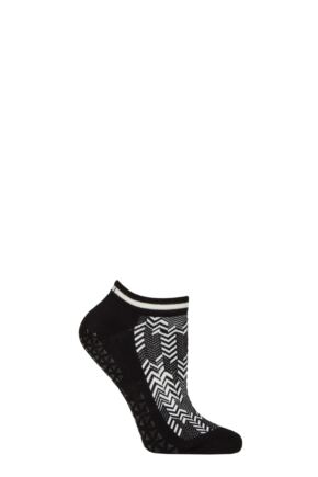 Women's 1 Pair Tavi Noir Cora None Slip Grip Socks Black Ice Small