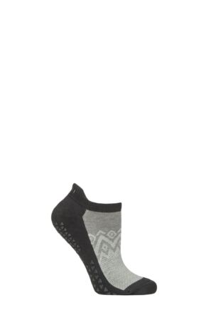 Women's 1 Pair Tavi Noir Savvy Organic Cotton Low Rise Yoga Socks with Grip Arctic Small