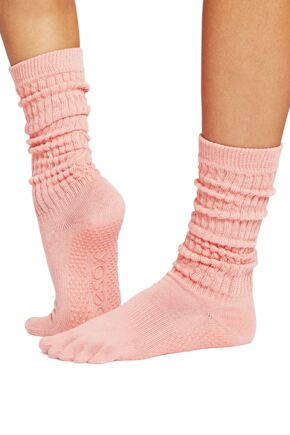 Women's 1 Pair ToeSox Full Toe Full Grip Slouch Yoga Socks