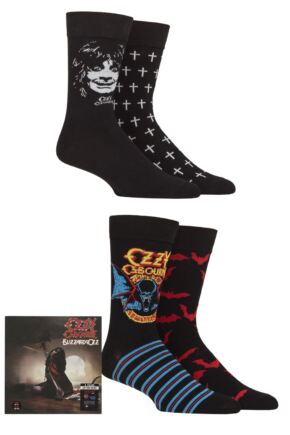 Ozzy Osbourne 4 Pair Exclusive to SOCKSHOP Gift Boxed Cotton Socks