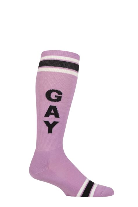 Men's or Ladies 1 Pair Cotton Rich PRIDE Rainbow Socks. Novelty