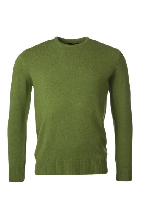 men's green crew neck jumper