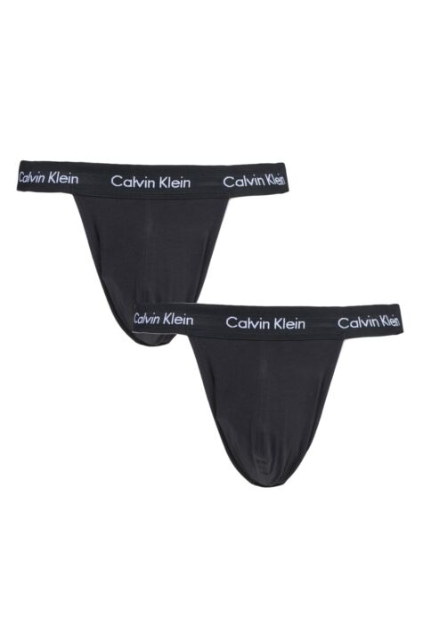 Calvin Klein Underwear Mens Size L Cotton Stretch Mesh Jock Strap Black  NP2230O