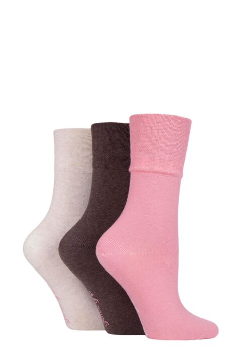 Ladies Gentle Grip Plain Cotton Socks from SOCKSHOP