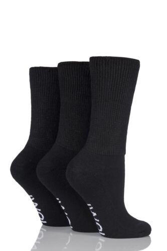 Women's 3 Pair Iomi Footnurse Gentle Grip Cushioned Foot Diabetic Socks