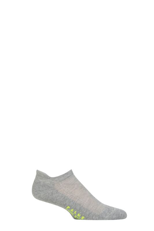 Mens and Women's 1 Pair Falke Cool Kick Trainer Socks Light Grey 9-10 Unisex