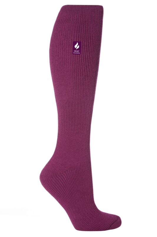 Women's 1 Pair SockShop Long Heat Holders 2.3 TOG Thermal Socks Deep Fuchsia