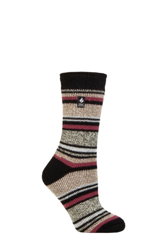 Women's 1 Pair SOCKSHOP Heat Holders 2.3 TOG Patterned Thermal Socks