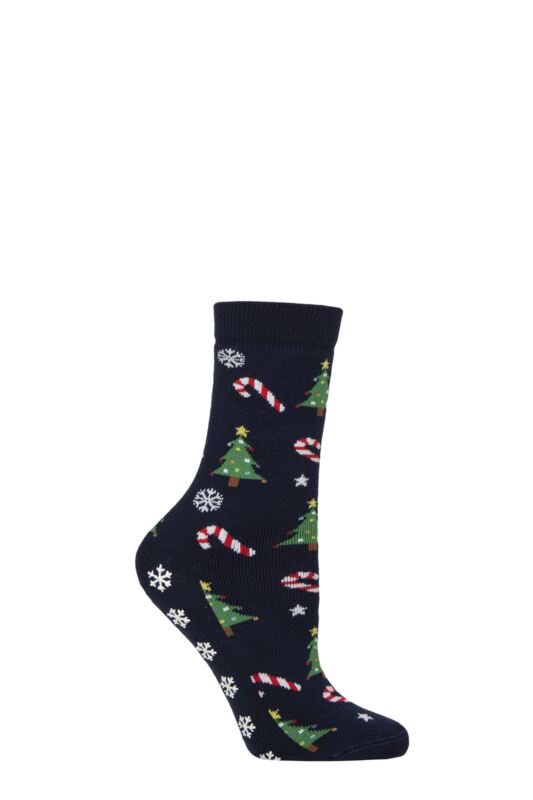 Women's 1 Pair Charnos Christmas Design Slipper Socks