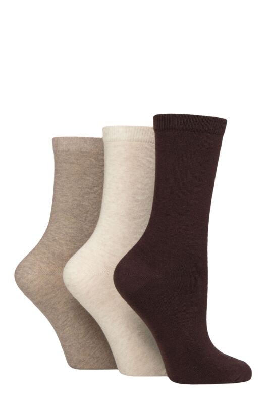 Women's 3 Pair Charnos Organic Cotton Ankle Socks