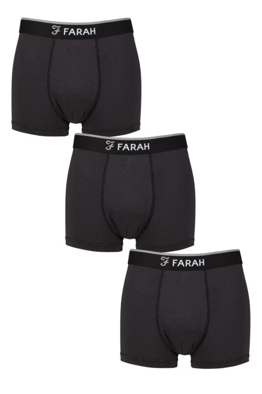 Mens 3 Pack Farah Sports Fitted Trunks