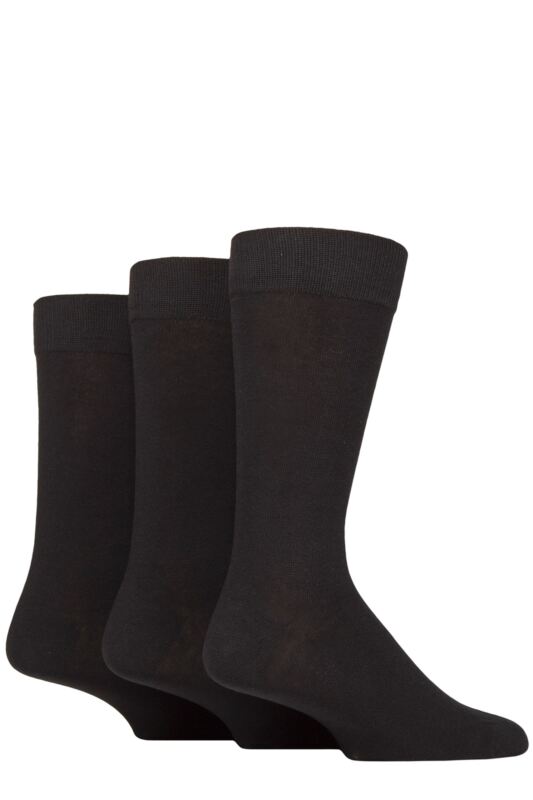 Mens 3 Pair Glenmuir Endrick Cotton Plain Trouser Socks