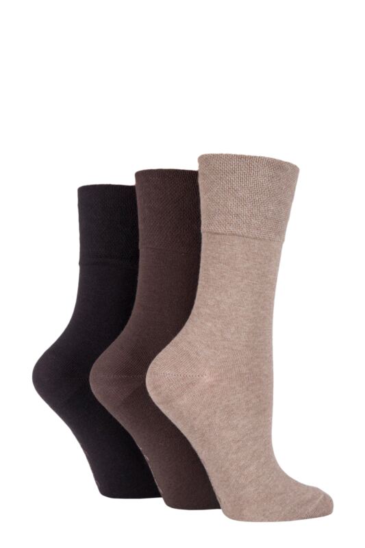 Women's 3 Pair IOMI FootNurse Gentle Grip Bamboo Diabetic Socks