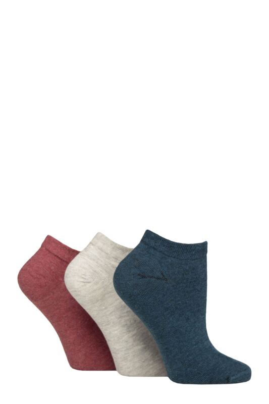 Women's 3 Pair IOMI FootNurse Gentle Grip Diabetic Cotton Trainer Socks