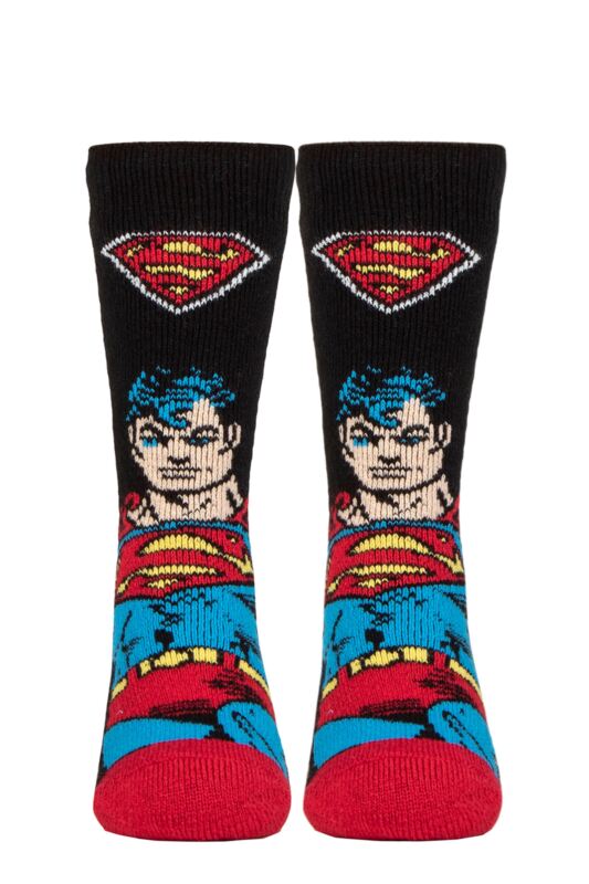 Kids 1 Pair SOCKSHOP Heat Holders DC 1.6 TOG Lite Superman Thermal Socks