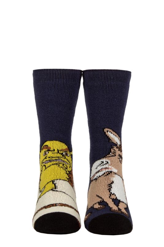 Mens 1 Pair SOCKSHOP Heat Holders 1.6 TOG Lite Shrek Thermal Socks