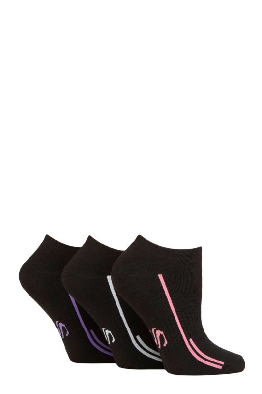 Women's 3 Pair SOCKSHOP Performance Sport Cushioned Trainer Socks