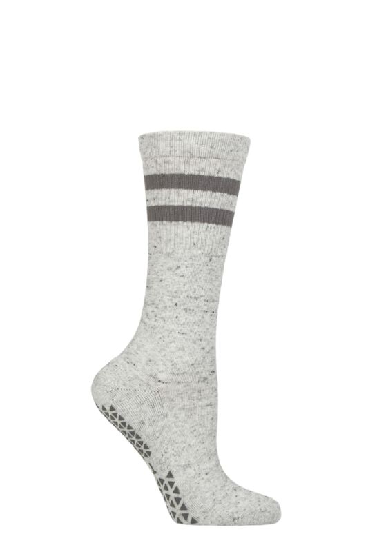 Women's 1 Pair Tavi Noir Kai Grip Socks Light Grey 6-8.5 Ladies