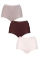 Women's 3 Pair Sloggi Basic Maxi Briefs - Multi