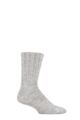 Mens 1 Pair Falke Brooklyn Organic Cotton Heavy Weight Socks - Grey