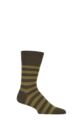 Mens 1 Pair Falke Sensitive London Mapped Line Cotton Socks - Military