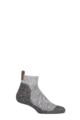 Mens 1 Pair Falke Lodge Homepad Cotton Socks with Grips - Light Grey Melange