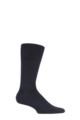 Mens 1 Pair Falke Airport Plain Virgin Wool and Cotton Business Socks - Anthracite Melange