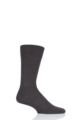 Mens 1 Pair Falke Sensitive Berlin Virgin Wool Left and Right Socks With Comfort Cuff - Dark Brown