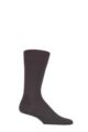 Mens 1 Pair Falke Sensitive Berlin Virgin Wool Left and Right Socks With Comfort Cuff - Brown