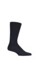 Mens 1 Pair Falke Airport Plain Virgin Wool and Cotton Business Socks - Dark Navy