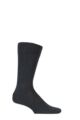 Mens 1 Pair Falke Sensitive London Cotton Left and Right Socks With Comfort Cuff - Anthracite Melange